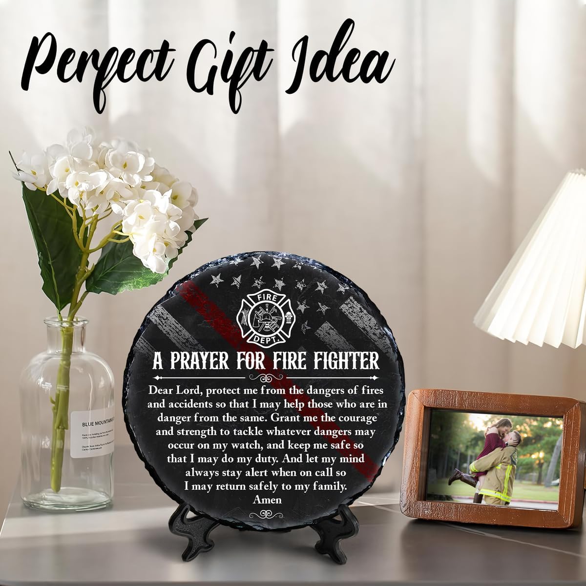 Firefighter Gifts - Fire fighter Gifts Men - Fire Department Gifts - Cool Firefighter Gifts - Firefighter Graduation Gifts (Prayer for FireFighter)