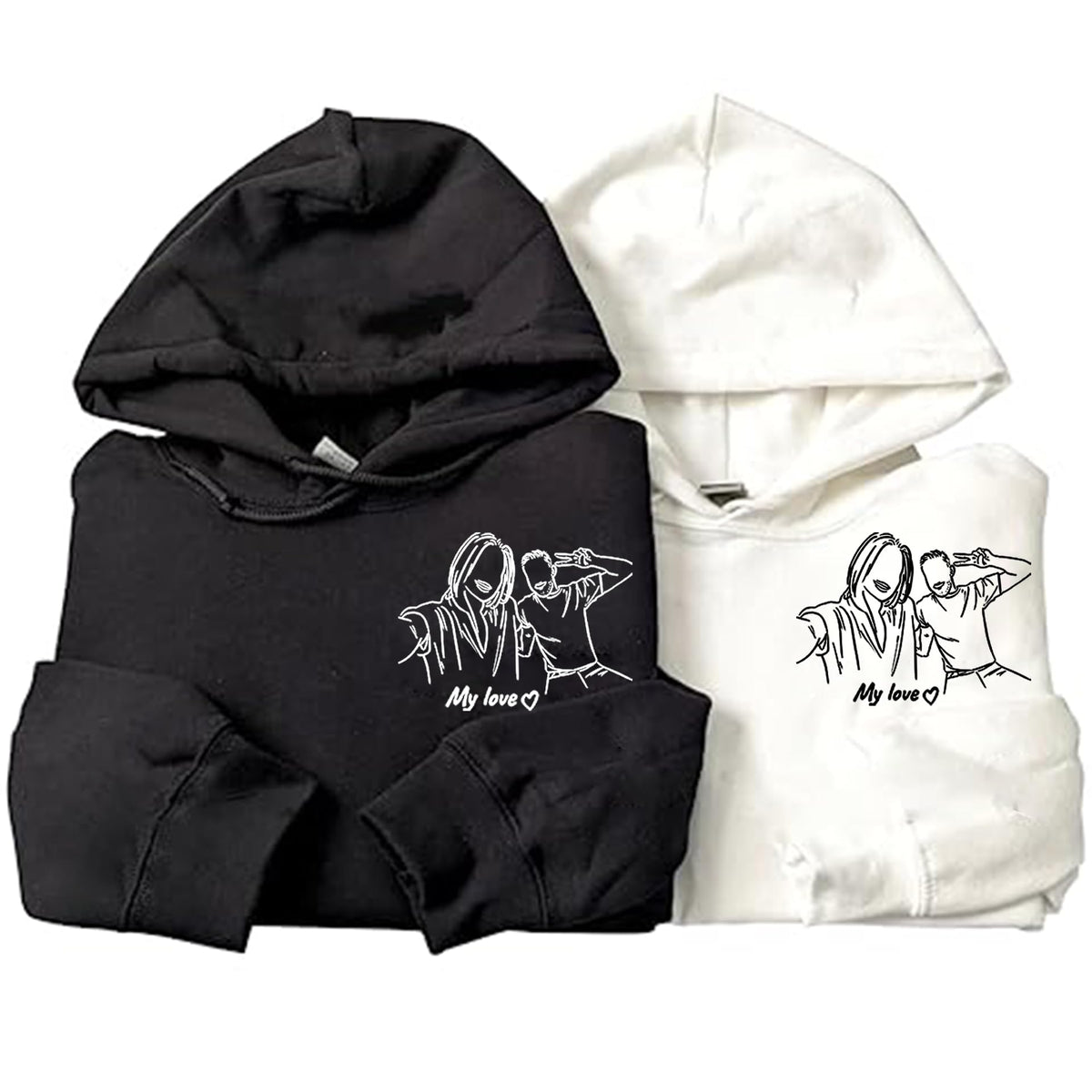 Custom Hoodies Design Your Own, Shirt Portrait From Photo, Valentines Customized Gifts For Boyfriend 2025