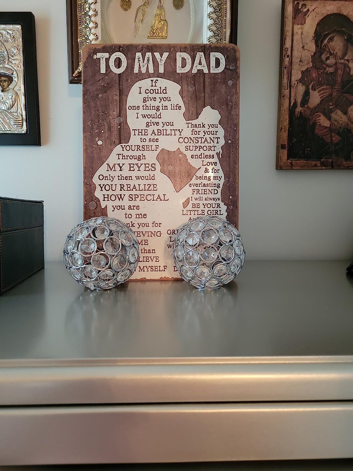 To My Dad If I Could Give You One Thing in Life Gift for Dad from Daughter Birthday Gift for Dad Print Wall Art Novelty Father's Day Tin Metal Sign Plaque Bar Pub Vintage Retro Wall Decor