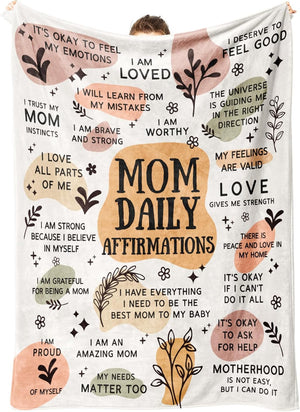 New Mom Gifts for Women - Mom Blanket - Mom Postpartum/Gender Reveal Gifts, Gifts for New Mom, Girl Mom, Boy Mom