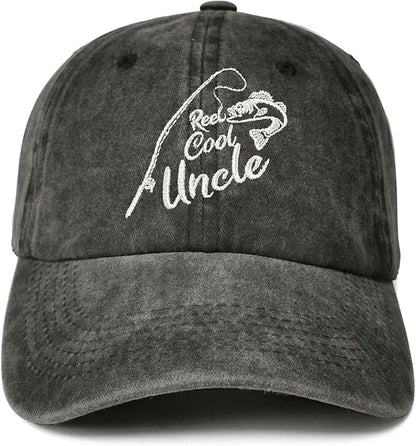 Reel Cool Dad Grandpa Fishing Grandpa Gift Father's Day Gift Embroidered Baseball Caps for Men and Women Birthday Gift For Him