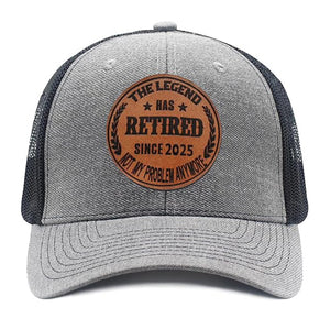 The Legend Has Retired Since 2025 Leather Patch Hat Adjustable Baseball Caps Trucker Hats Retirement Gifts Men Women