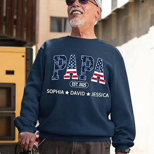 Personalized Dad Shirts Custom Dad Est Shirt with Kids Names Grandpa Papa Shirts Birthday Fathers Day Shirt for Daddy