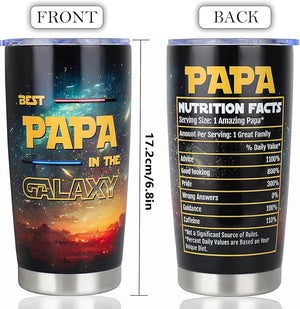 Gifts for Papa from Grandkids - Papa Gifts for Birthday Fathers Day Valentines Day Christmas - Romantic Anniversary Wedding Gift for Him Men - Best Dad Gift from Daughter Son -20oz Tumbler