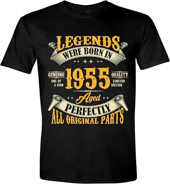 70th Birthday Shirt for Men, Legends were Born in 1955, Vintage 70 Years Old Tee T Shirt