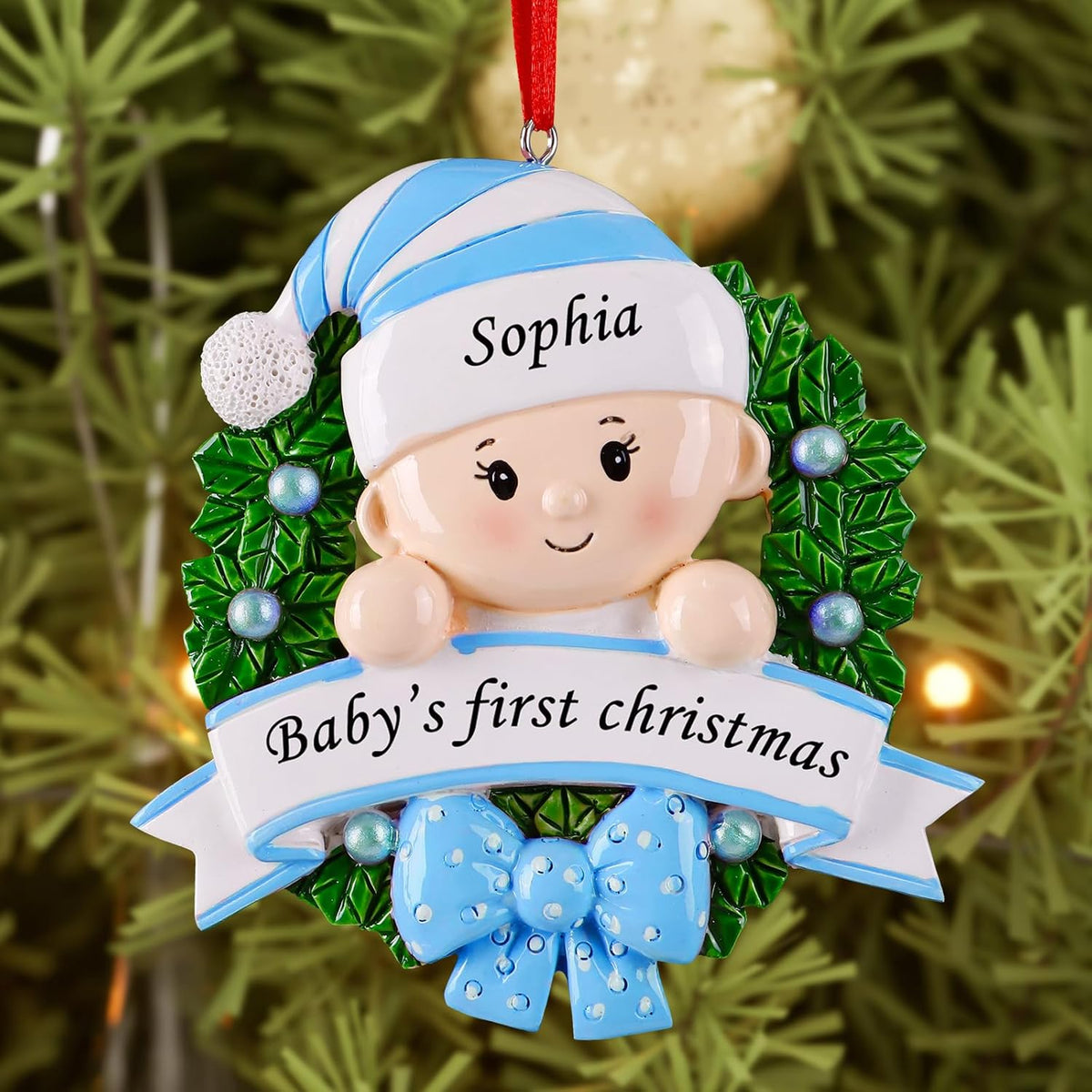 Personalized Babys First Christmas Ornament 2025 Girl Boy - Personalized Christmas Ornaments, Baby's First for Girl,Boy at Christmas, Baby