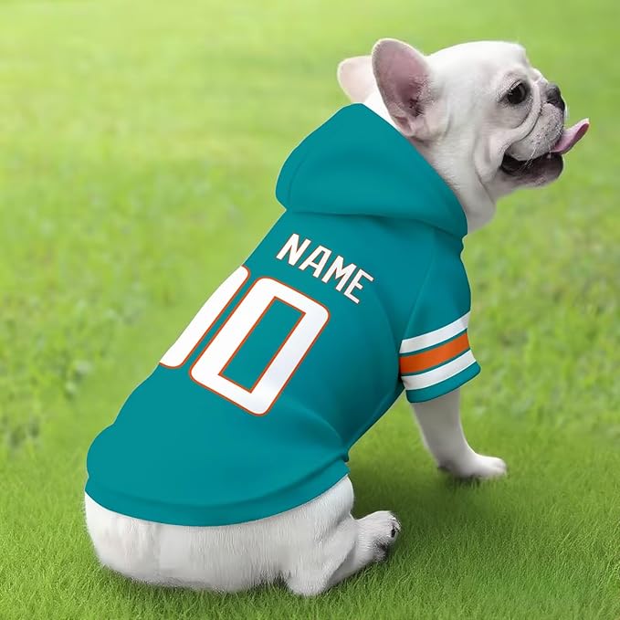 Miami Dog Hoodie T-Shirt Pet Clothes Jersey Custom Name and Number Gifts