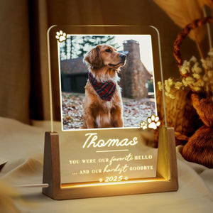 Personalized Pet Memorial LED Night Light, Custom Photo Pet Lover Keepsake, Dog Memorial Sympathy Gift, Personalized Light Up Sign for Dog Lovers, Custom Dogs Photo Gifts for Home Decor