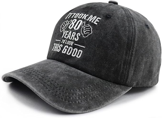 It Took Me 80 Years to Look This Good Hat for Women Men, Funny Adjust Embroidery 80th Birthday Baseball Cap 71ixEQdpBrL._AC_SX679.jpg