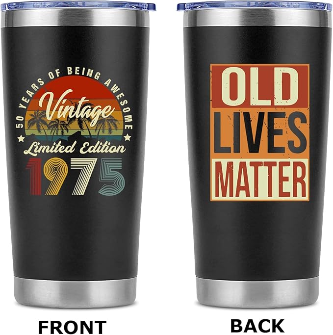 50th Birthday Gifts for Him, 50 Year Old Gifts for Men,50th Birthday Gift for Men,Gift for 50 Year Old Man,Dad,Friend,Husband Tumbler
