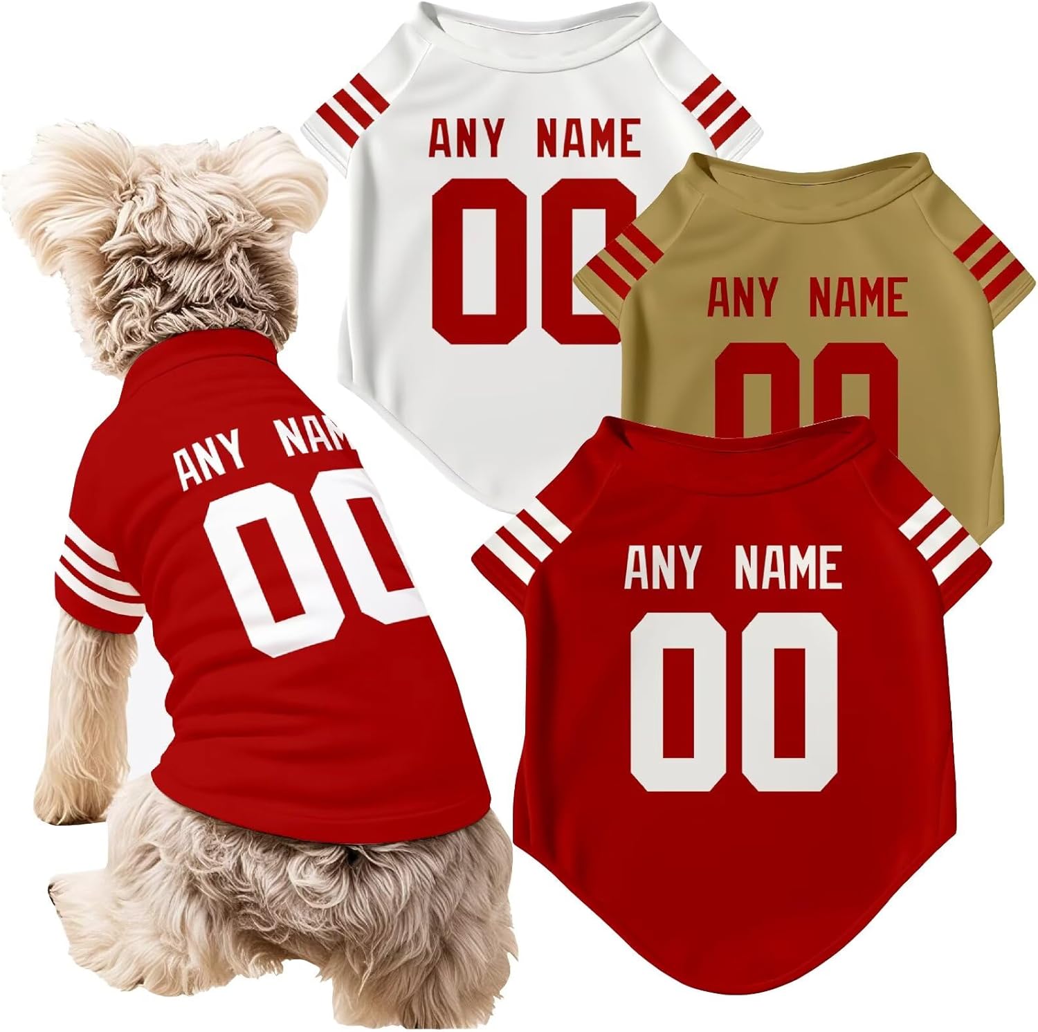 San Francisco Dog T-Shirt Jersey Style Pet Clothes Custom Name and Number Gifts