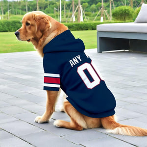 New England Dog Hoodie T-Shirt Pet Clothes Jersey Custom Name and Number Gifts
