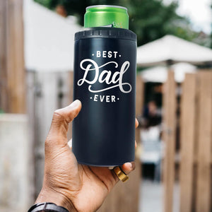 Best Dad Ever Tumbler Gifts for Dad from Daughter Son - 16oz Dad Can Cooler Tumblers Travel Mug Cup - Stainless Steel Insulated Cans Coozie Christmas, Birthday, Father's Day Gift