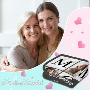Personalized Mothers Day Birthday Gifts for Mom Custom Blanket with Photo Customized Gifts for Mom from Daughter Son Husband Picture Blanket Present
