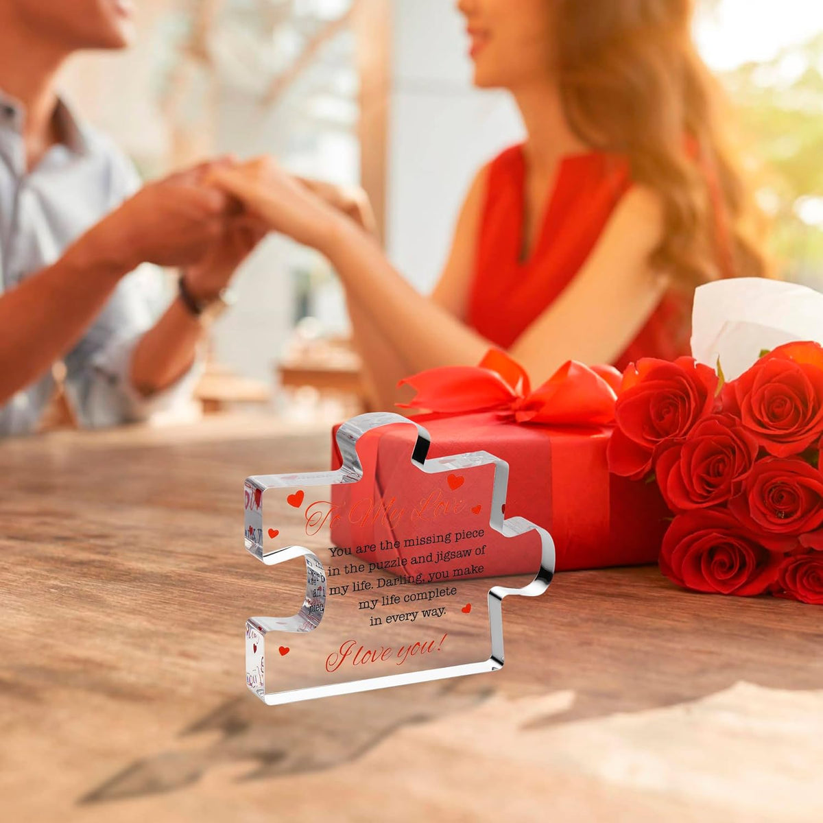 I Love You Gifts for Her, Him - to My Love Acrylic Block Puzzle - I Love You Gifts for Men, Women - Birthday, Anniversary, Valentine's Gift for Husband, Wife, Boyfriend