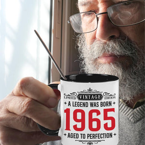 Vintage 1965 Mug - Ideas for 60th Birthday Gifts for Men Women, 60 Year Old Gifts For Men Women, 1965 Sixty Birthday, Turning 60 Gifts For Man, Dad, Husband, 60th Birthday Cups