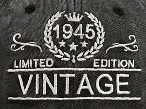 Custom 80th Birthday Gift Vintage 30th 40th 50th 60th 70th 80th 90th Hats for Men Women, Adjustable Embroidered Birthday Baseball Cap