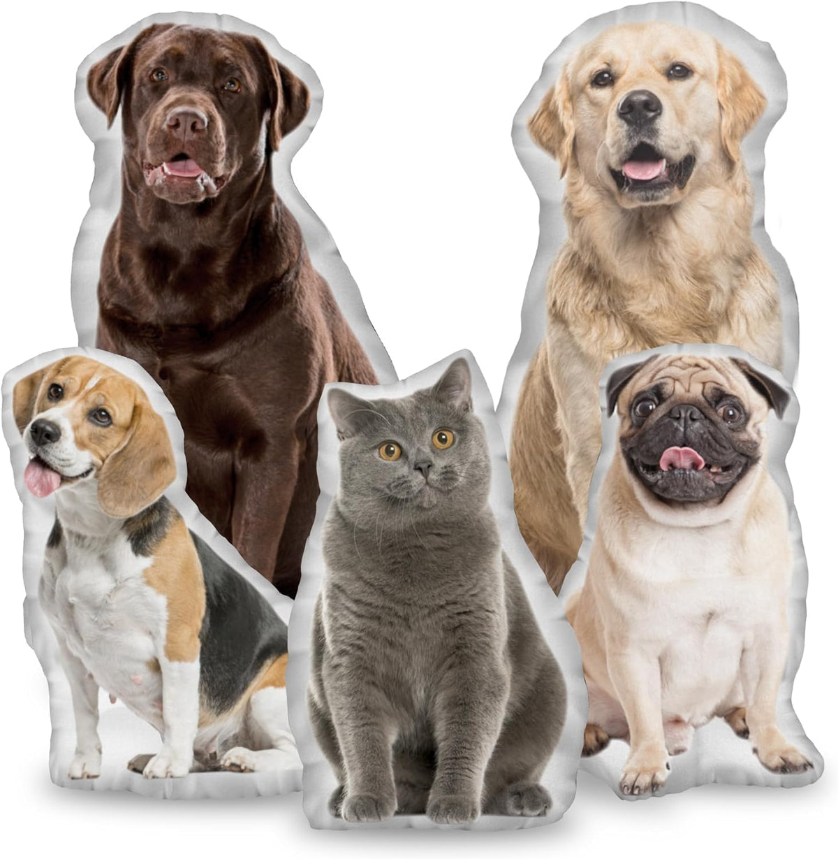 Custom Pet Pillow with Photo - Personalized Dog Cat Shaped Pillow - Personlized Pet Memorial Gifts for Loss of Dog - Bereavement Gift for Dog Lover - Dog Dad