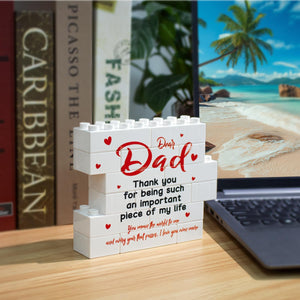 Fathers Day Dad Gifts from Daughter Son Kids, First Fathers Day Card for New Dad Daddy Birthday Present, Best Dad Ever Gift, Present for Bonus Dad Step Dad Father in Law, Desk Decoration Plaque Sign
