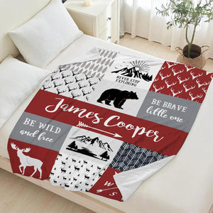 Personalized Baby Blankets for Boys Girls, Custom Flannel Blanket with Name Customized Christmas Birthday Gifts for Kids Teens