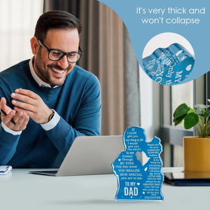 Cool Gifts for Dad from Daughter Christmas Gifts for Dad Birthday Present Ideas for Father Daddy New Dad Bonus Dad Stepdad Best Dad Ever Gifts Father's Day Gifts Dad Desk Decor Acrylic Plaque Sign