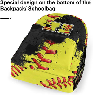 Boys Backpack Personalized Softball Backpacks with Name for Boys Custom Kids Bookbag Back to School Gifts for Primary Middle High Senior School College
