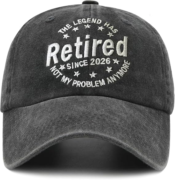 Retirement Gifts for Men & Women 2026, Adjustable Embroidered Retired Hat, Funny Retired Ideas Gifts