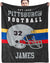 Custom Football Blanket Personalized with Name City and Helmet Number Soft Flannel Football Throw Blankets Gifts for Teen Boys Athletes Fans Kids Adult
