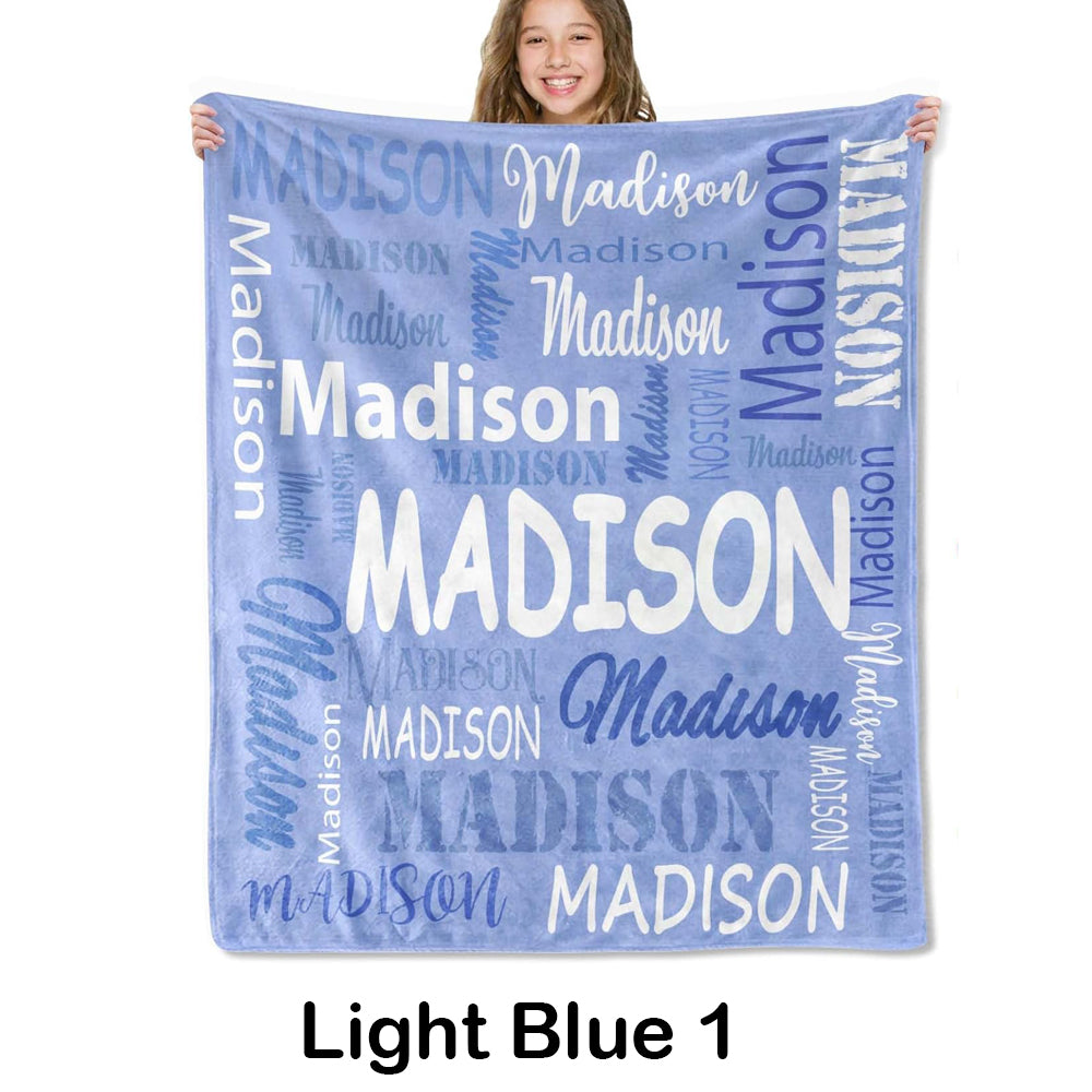 Personalized Blankets and Throws Custom Blanket with Name Customized Flannel Blanket for Kids Christmas Blanket Gifts for Teen Girls Boys