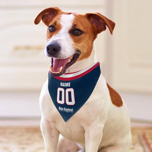 New England Custom Dog Bandana Pet Gear Select Any Name Any Number Gifts for Dogs Cats