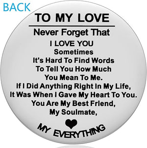 My Soulmate My Everything Pocket Hug Token Inspirational Reminder Gifts Mental Health Thinking of You Gift Self Love with PU Leather Keychain