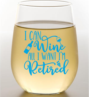 Retirement Wine Glass - 15 Oz, Scratch-Resistant Funny Wine Glass - Funny Retirement Gifts for Women - Unique Retirement Glass for Wine Lovers