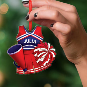 Personalized Cheerleader Acrylic Ornament Gift for Cheerleading Lovers Girl Daughter, Cheerleading Shaped Christmas Keepsake Ornament 2025, Cheer Xmas Tree Decor, Custom Name Cheerleaders Ornaments