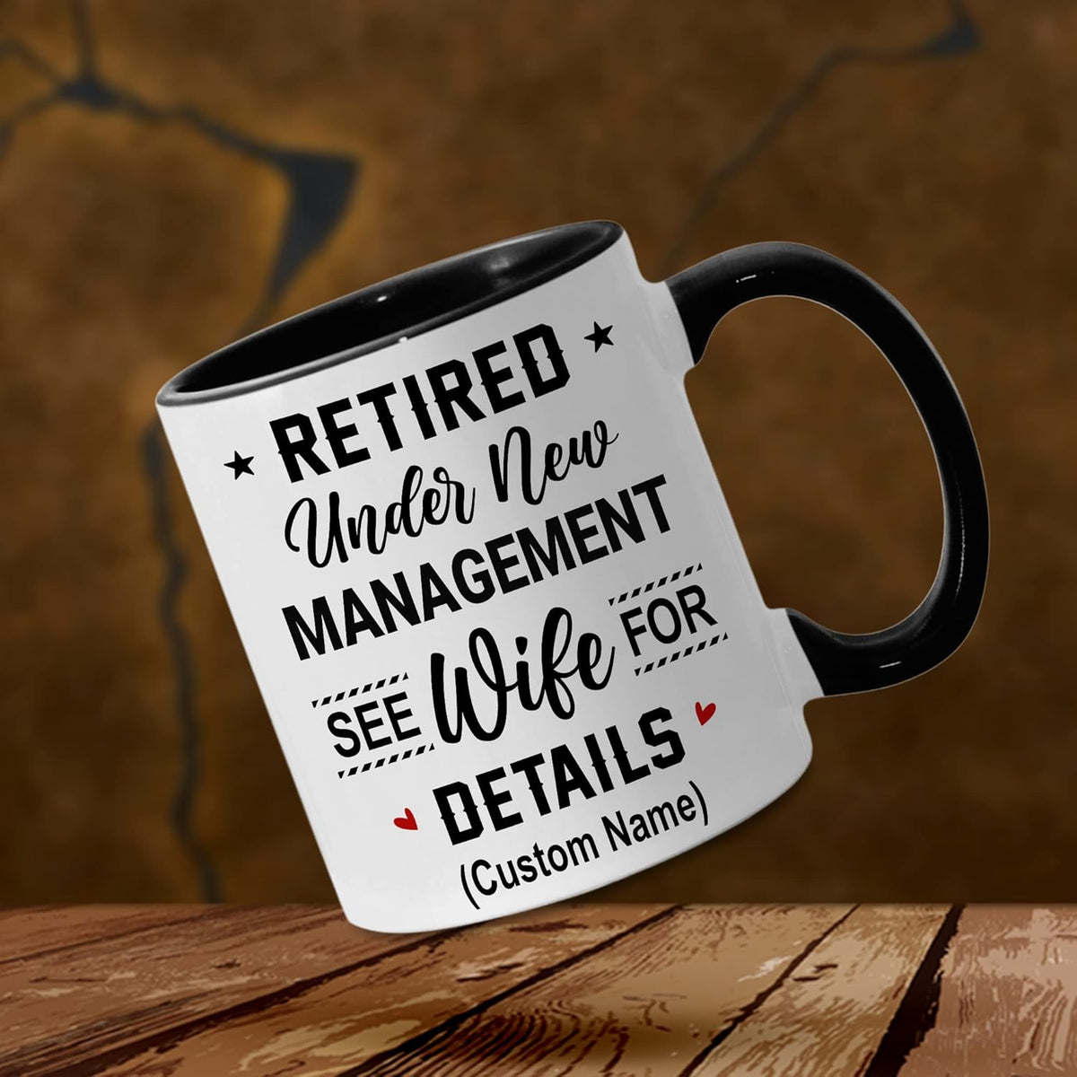 Personalized Retirement Mug, Retired Under New Management See Spouse For Details Mug, Quitter, Retirement Gifts, Retired Gifts, Husband, Dad, Boyfriend, Men, Women, Woman Christmas Fathers day