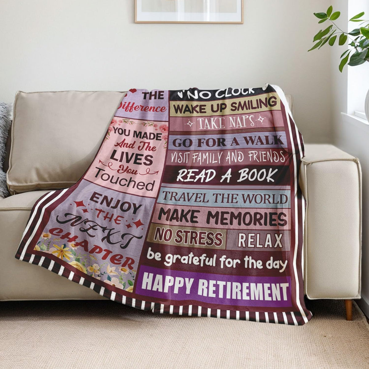 Retirement Gift for Woman, Retirement Gifts for Women Men 2025, Best Retirement Gifts Ideas, Happy Retirement Gifts for Women Mom Teacher Nurse Coworkers, Retirement Party Decorations Blanket