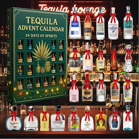 2025 Tequila Advent Calendar 24 Days Of Festive Surprises Mexican Inspired Holiday Countdown Gift 2d Acrylic Collectible Display Decor