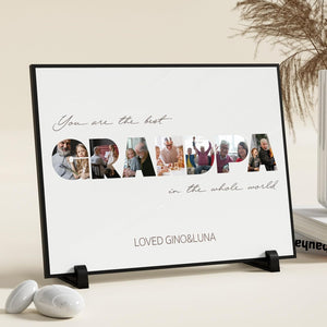 Father's Day Gifts for Dad from Daughter Son Kids, Customized Wooden Picture Frame for Fathers Day, Custom Dad Gifts for Christmas, Sentimental Best Dad Ever Gifts for Birthday