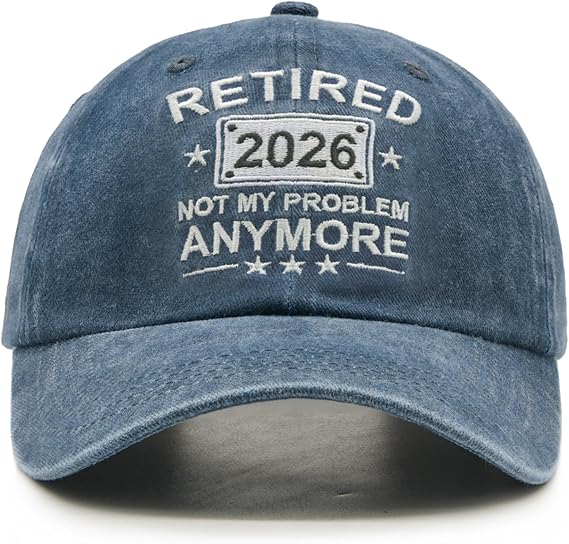 Retirement Gifts for Men Women 2026, Funny Retired Hat Not My Problem Anymore Baseball Cap