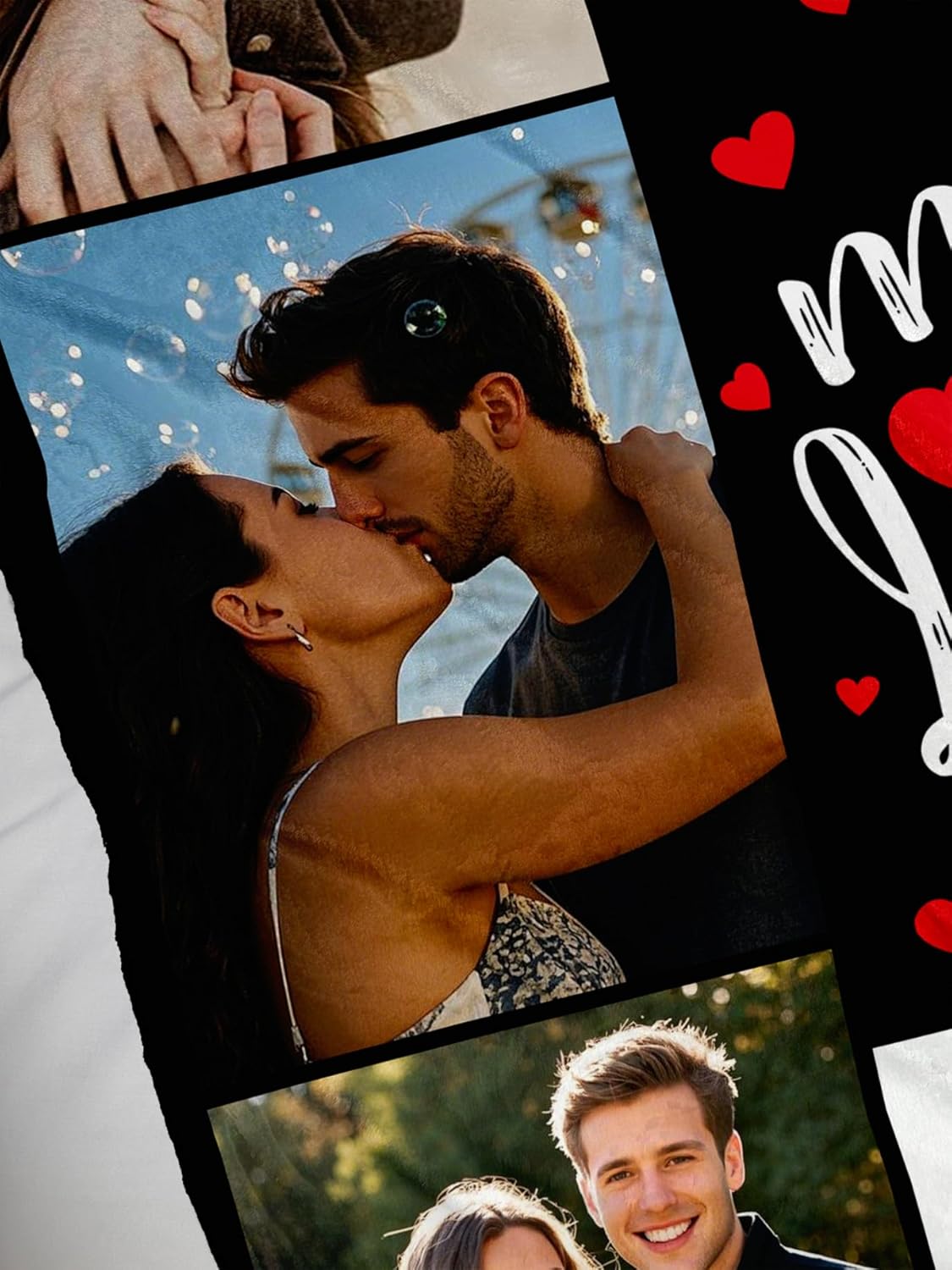 Custom Blanket with Picture Personalized Blanket Customizable Blanket Photo Blankets Customize Valentines Day Gifts for Her Him Girlfriend Boyfriend Wife Anniversary gift