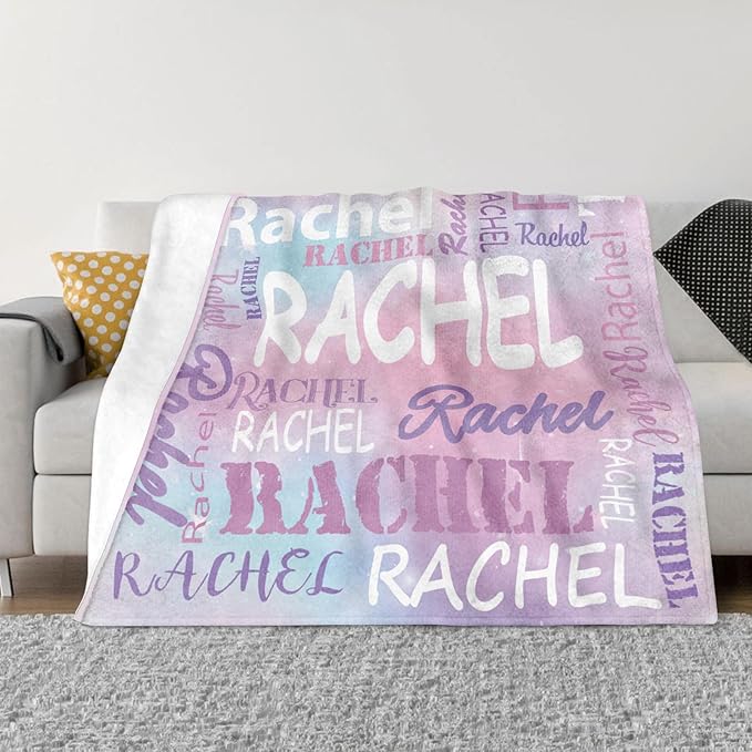 Personalized Blankets and Throws Custom Blanket with Name Customized Flannel Blanket for Kids Christmas Blanket Gifts for Teen Girls Boys