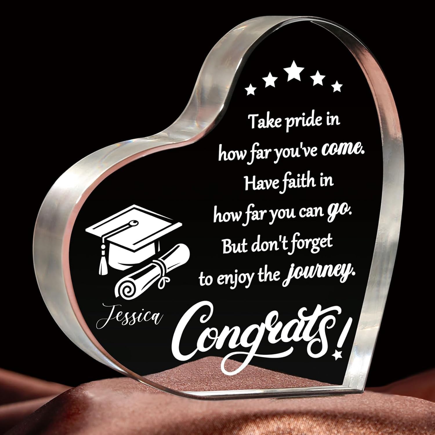 Graduation Gifts, 2025 Graduation Gifts for Her Him - Inspirational Acrylic Keepsake - College High School Graduation Gifts, Masters Degree Graduate Gifts