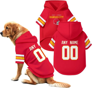 Kansas Dog Hoodie T-Shirt Pet Clothes Jersey Custom Name and Number Gifts