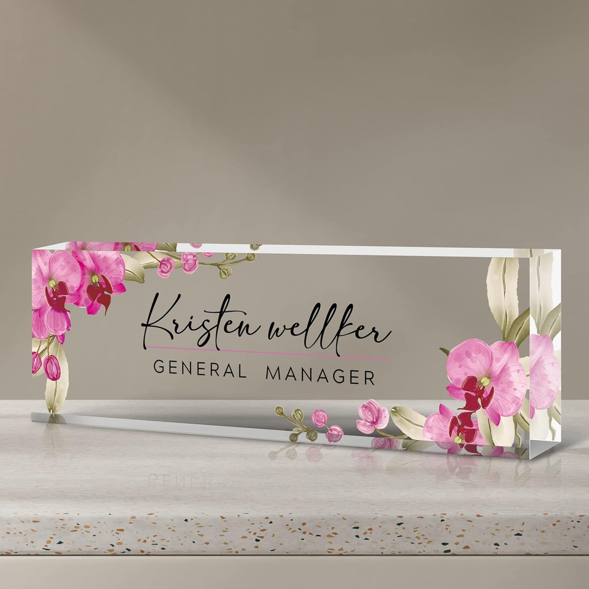 Personalized Office Name Plate for Desk, Custom Employee Appreciation Gifts, Acrylic Desk Name Plate Funny, Desk Decorations Gift, Acrylic Desk Ornaments