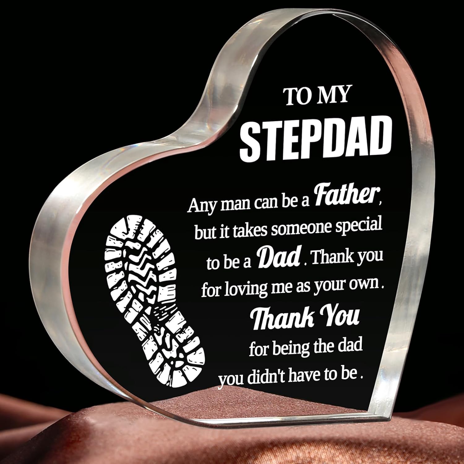 Step Dad Gifts, Step Dad Gifts from Daughter Son, Acrylic Keepsake, Best Birthday Gifts for Stepfather, Father Day Gifts for Step Dad Bonus Dad