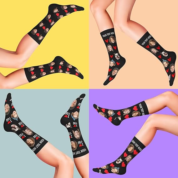 Custom Face Socks, Personalized Socks with Photo Custom Socks with Faces Christmas Socks Christmas Gift For Family