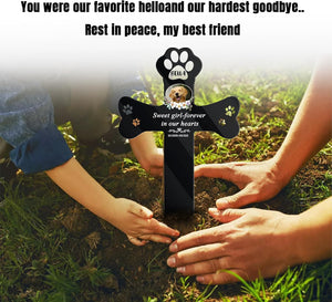 Custom Pet Grave Markers -Dog Grave Markers Outdoor Pet Grave Markers Cat Grave Markers for Cemetery Dog Tombstones for Graves Outdoor Dog Memorial Gifts for Loss of Dog