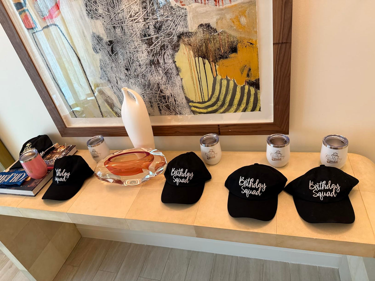 Birthday Party Hats Funny Birthday Queen Squad Embroidery Adjustable Baseball Cap for Women