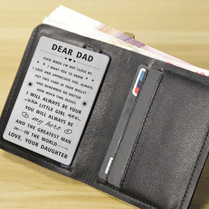 Dad Father Day Gifts from Daughter, Happy Birthday Wallet Card for My Daddy, Personalized Long Distance Hero Dad Gifts, I love You Father Present Men, Easter