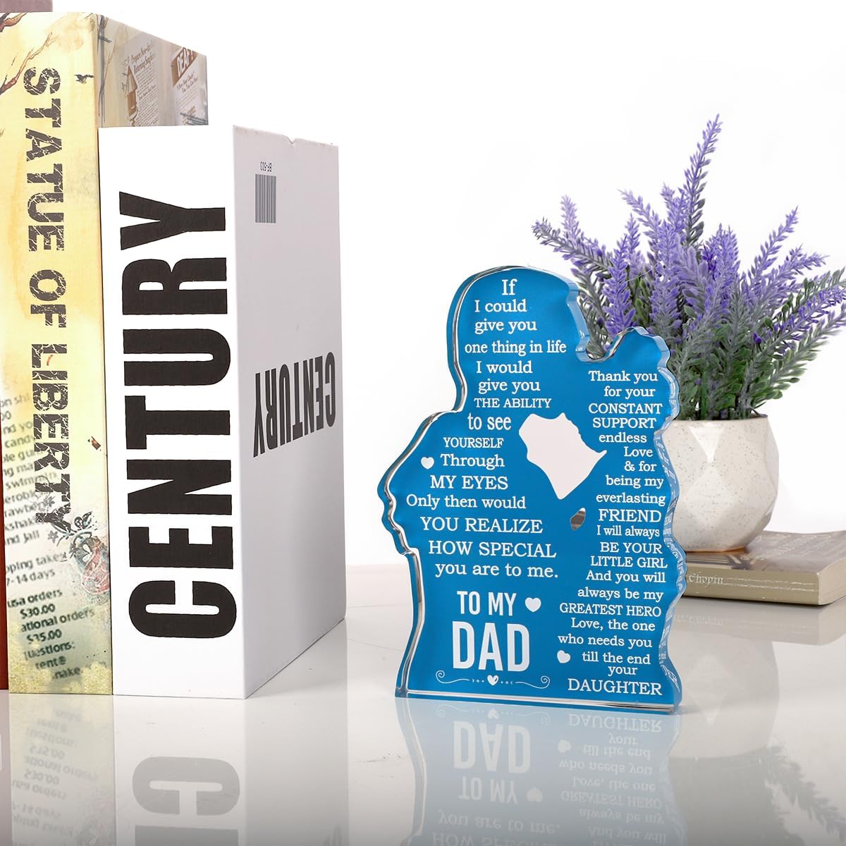 Cool Gifts for Dad from Daughter Gifts for Dad Birthday Present Ideas for Father Daddy New Dad Bonus Dad Stepdad Best Dad Ever Gifts Father's Day Gifts Dad Desk Decor Acrylic Plaque Sign
