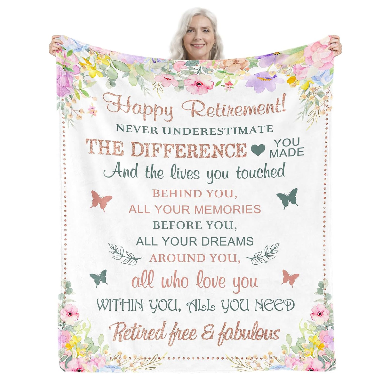 Classy Retirement Gifts for Women2025, Retired Gift for Women Coworker, Coworker Leaving Gifts Blanket , Retirement Decorations for Women, Womens Goodbye Gifts, Going Away Gifts Idea